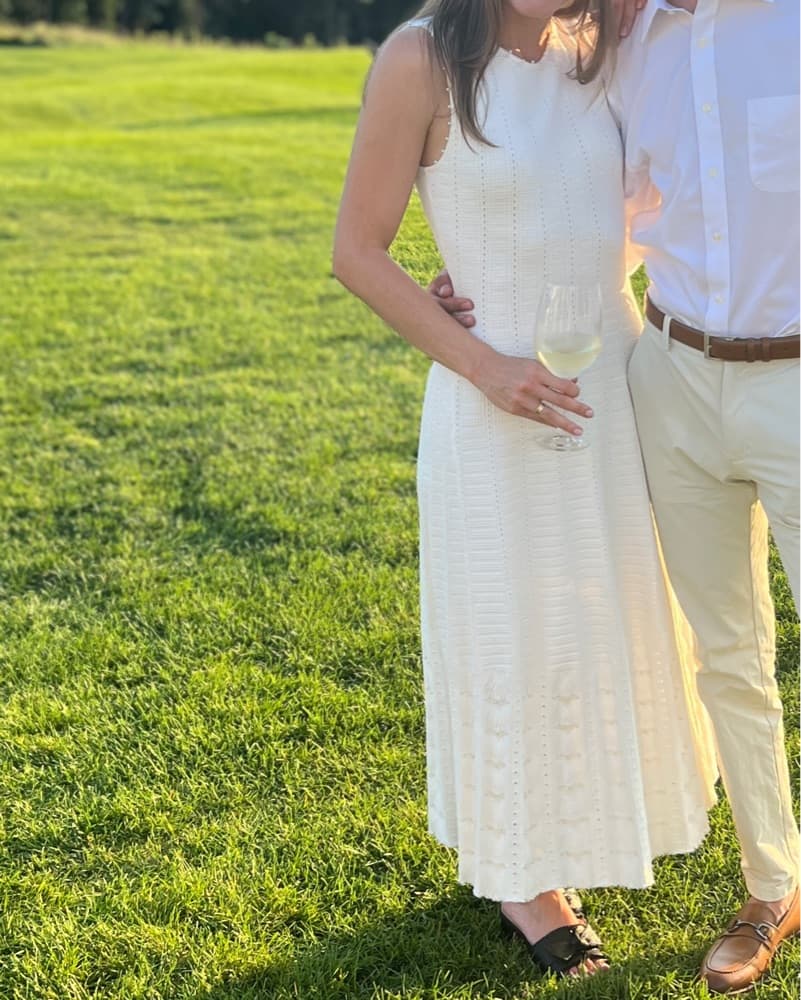 Maje White Maxi Pearl Knit Dress - Image 5