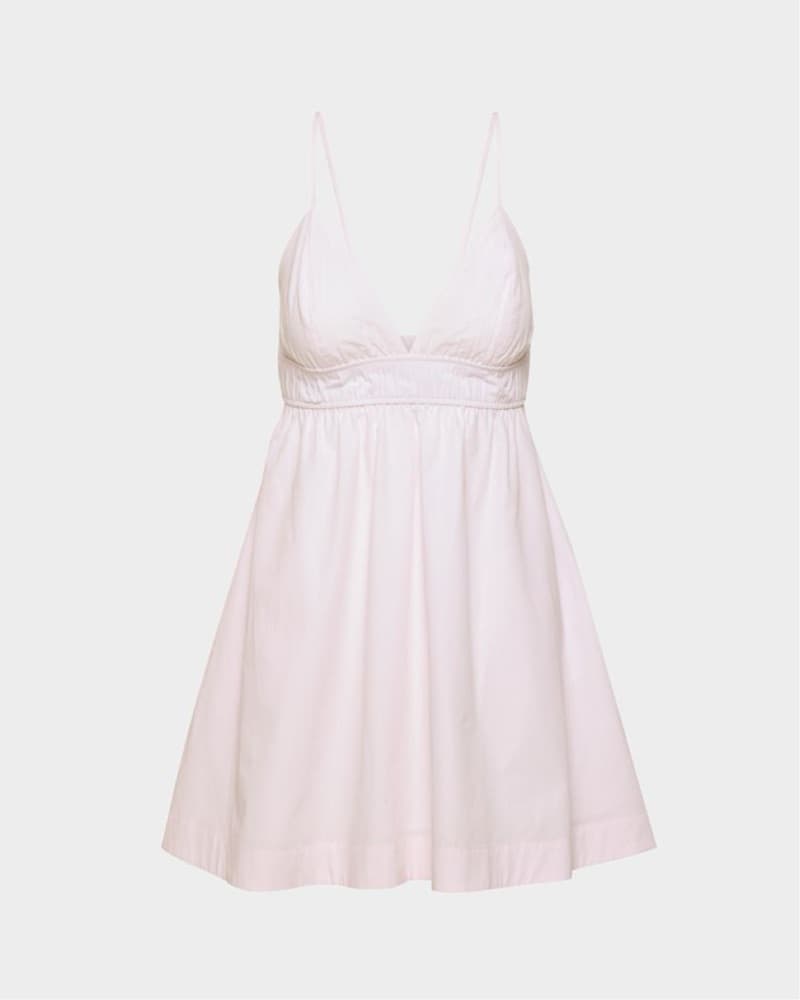 Aritzia Poplin Pink And White Mini Dress - Image 1