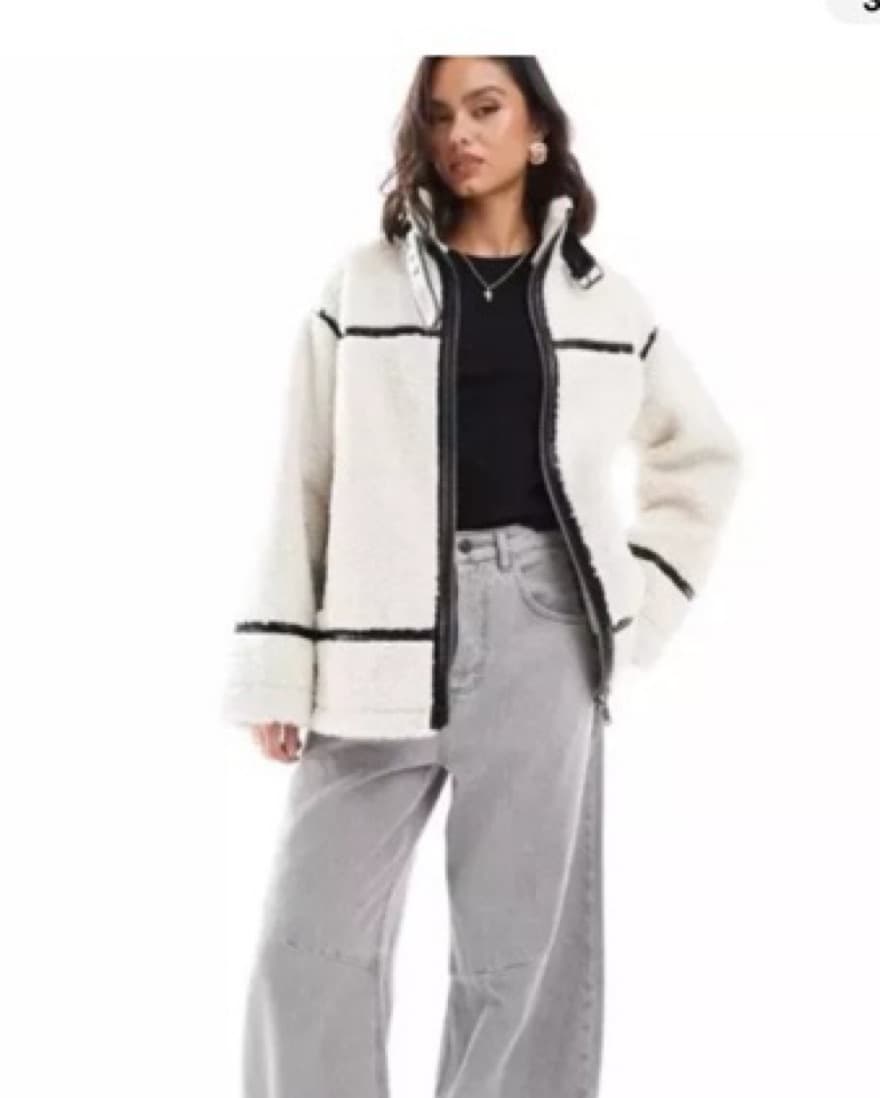 Miss Selfridge faux fur aviator oversize - Image 2