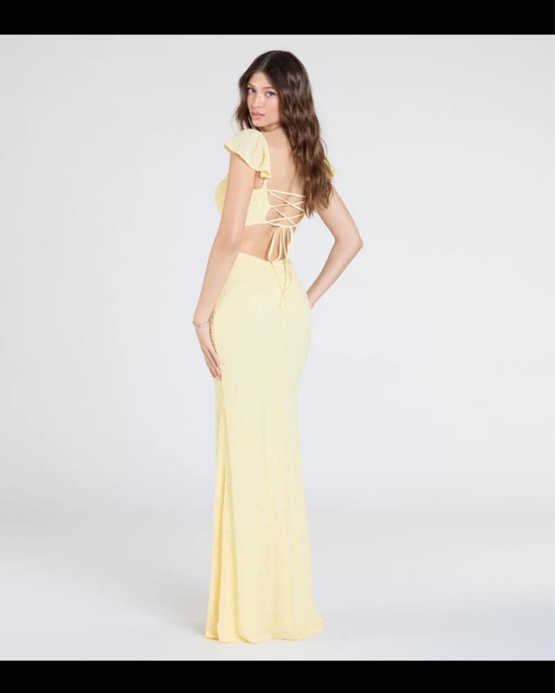 Tanya Lace-Up Slit Mermaid Beaded Dress - Image 2