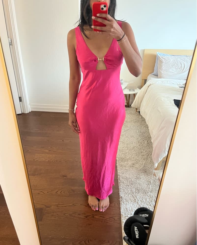 Pink Silky Dress - Image 1