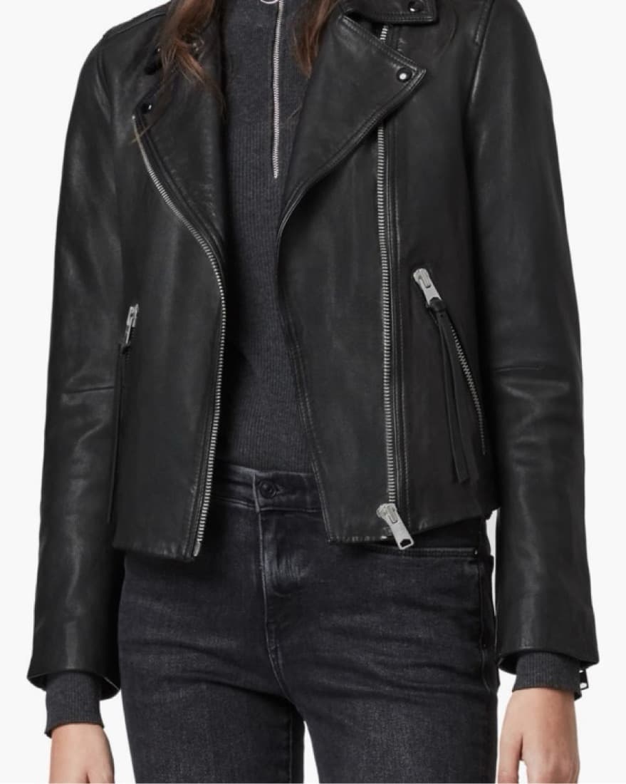 AllSaints Dalby Leather Biker Jacket - Image 1