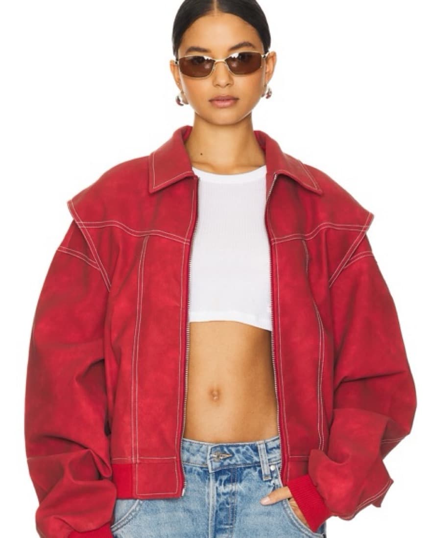 Lioness Red Bomber Jacket - Image 1