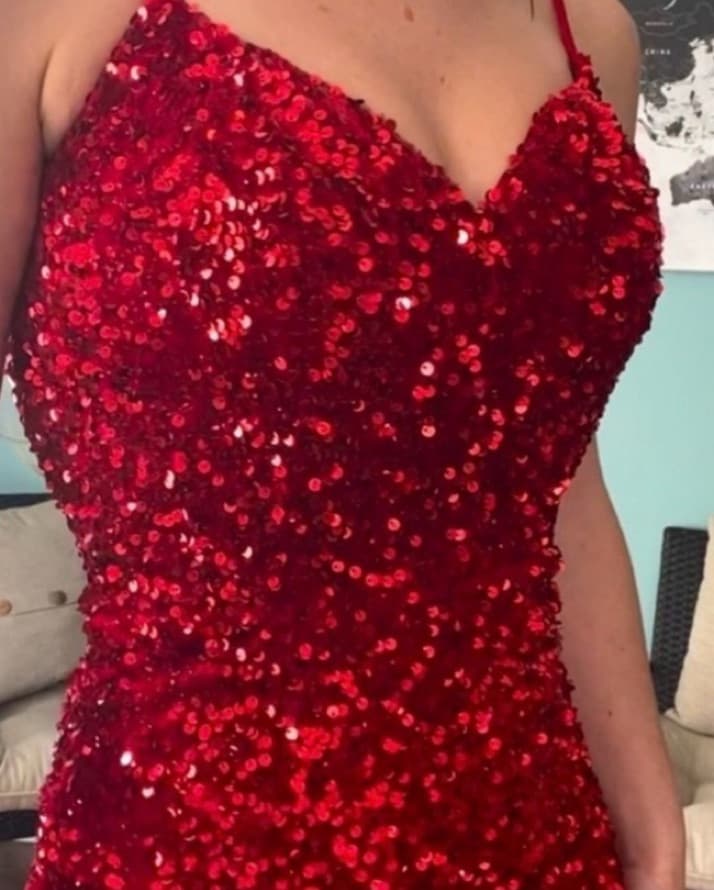 NEW Red Mermaid Prom Military Ball Dress - Image 2