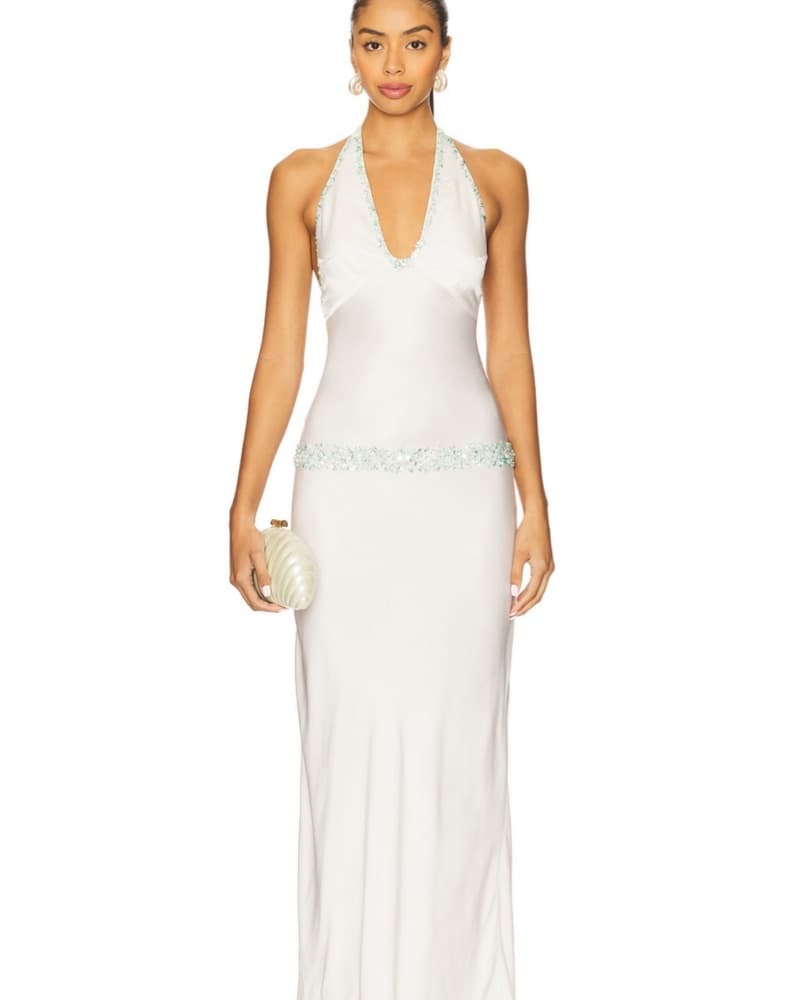 White Floor Length Gown - Image 3