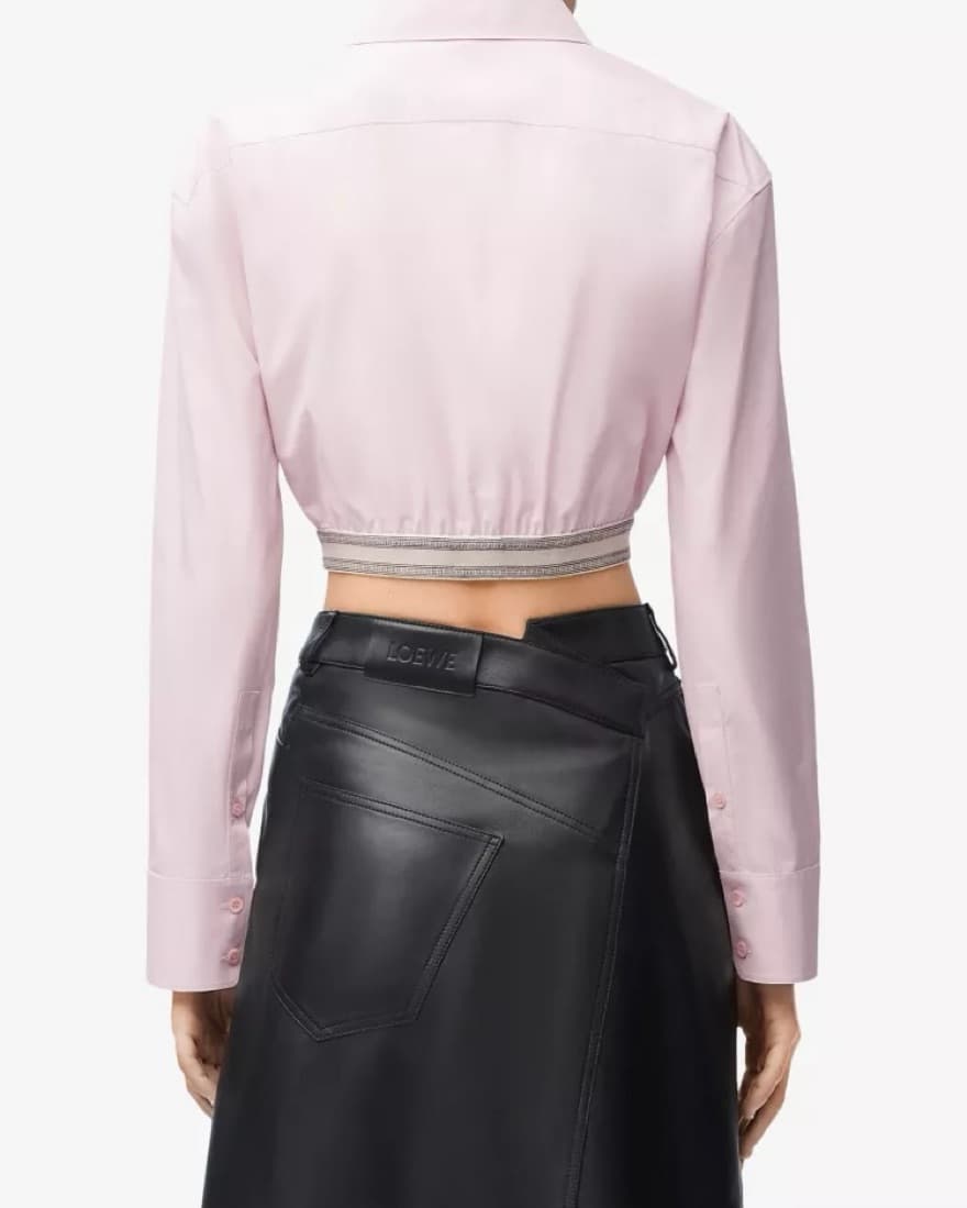 Loewe Cropped Pink Shirt - Image 5