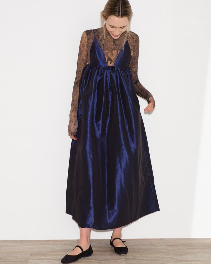 Ganni Shiny Taffeta Strap Dress - Image 2