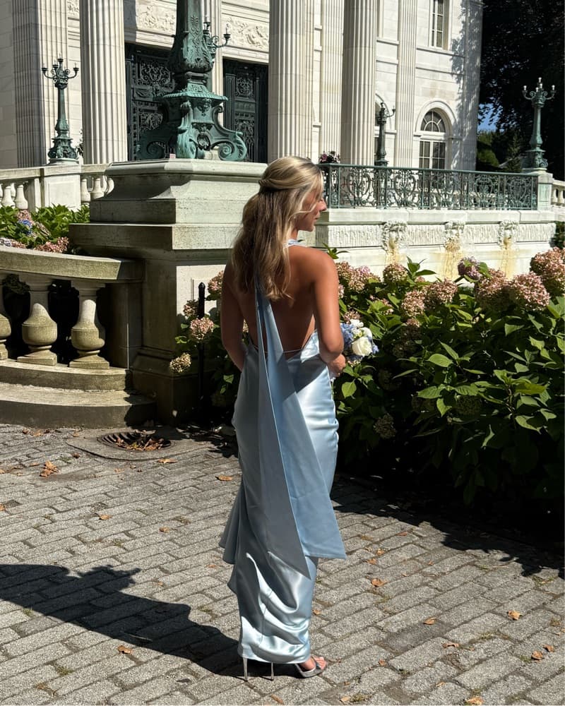 Pearl Gown in Pastel Blue SAU LEE - Image 4