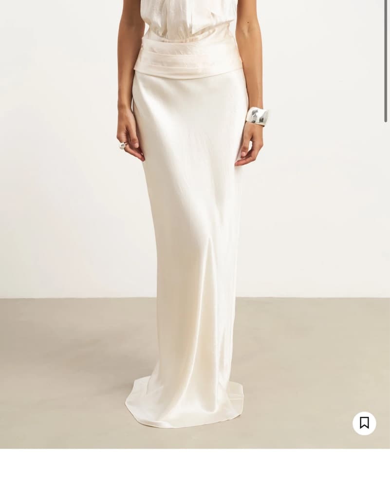 Because Of Alice Champagne Maxi Skirt - Image 1