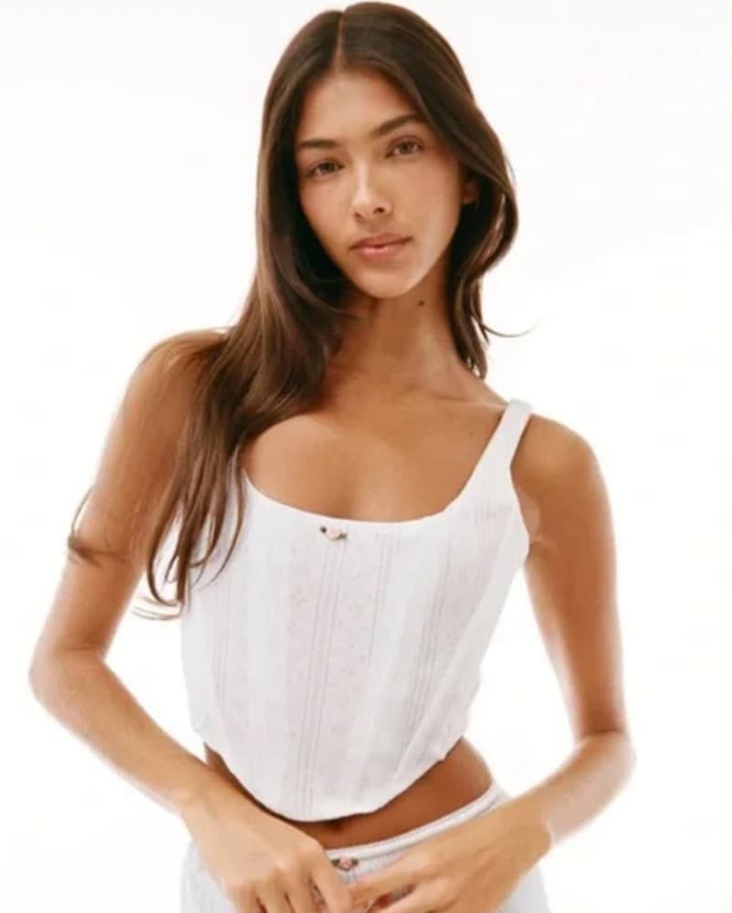With Jean Cindy Corset White Pointelle - Image 1