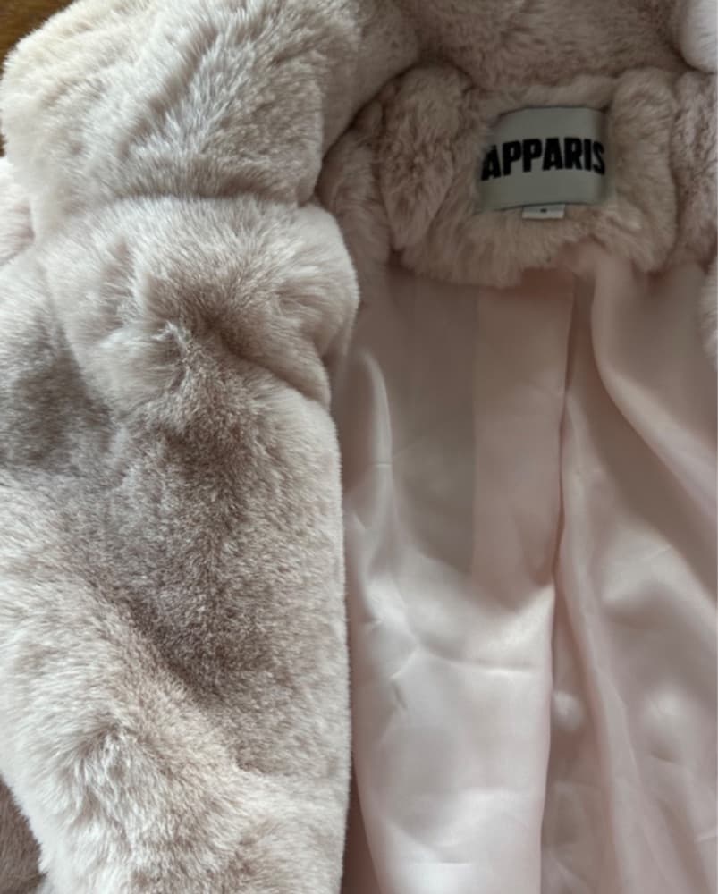Apparis Womens Faux Fur Coat Light Pink - Image 4