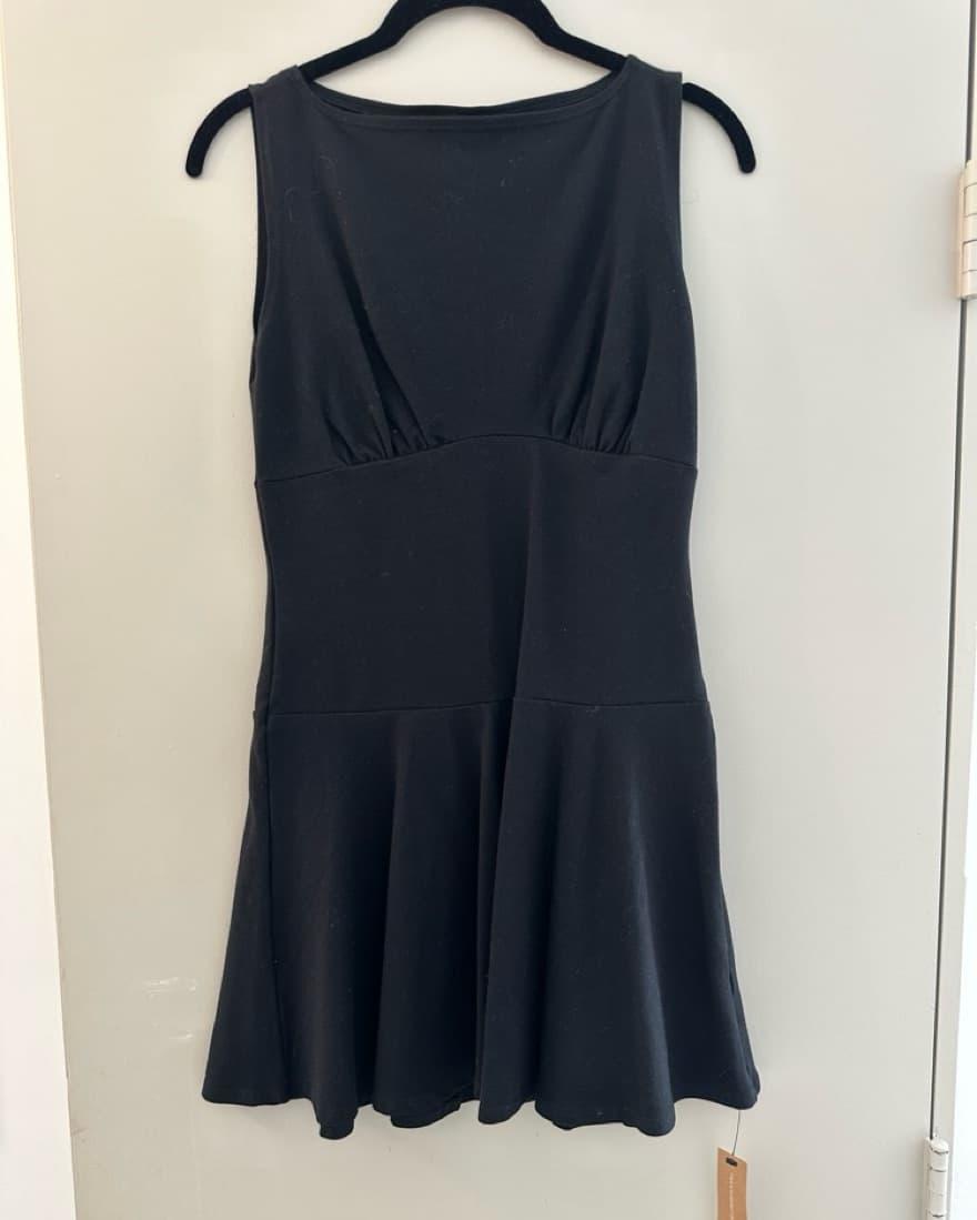 Reformation Black Flare Mini Dress - Image 4