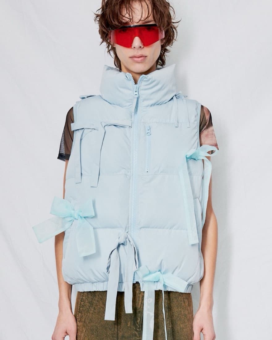 Sandy Liang Marius Vest In Blue  - Image 3