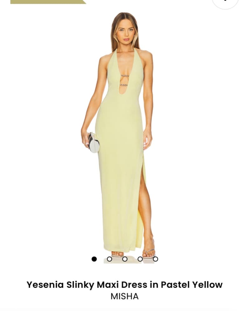 Butter Yellow Revolve Maxi Dress - Image 1