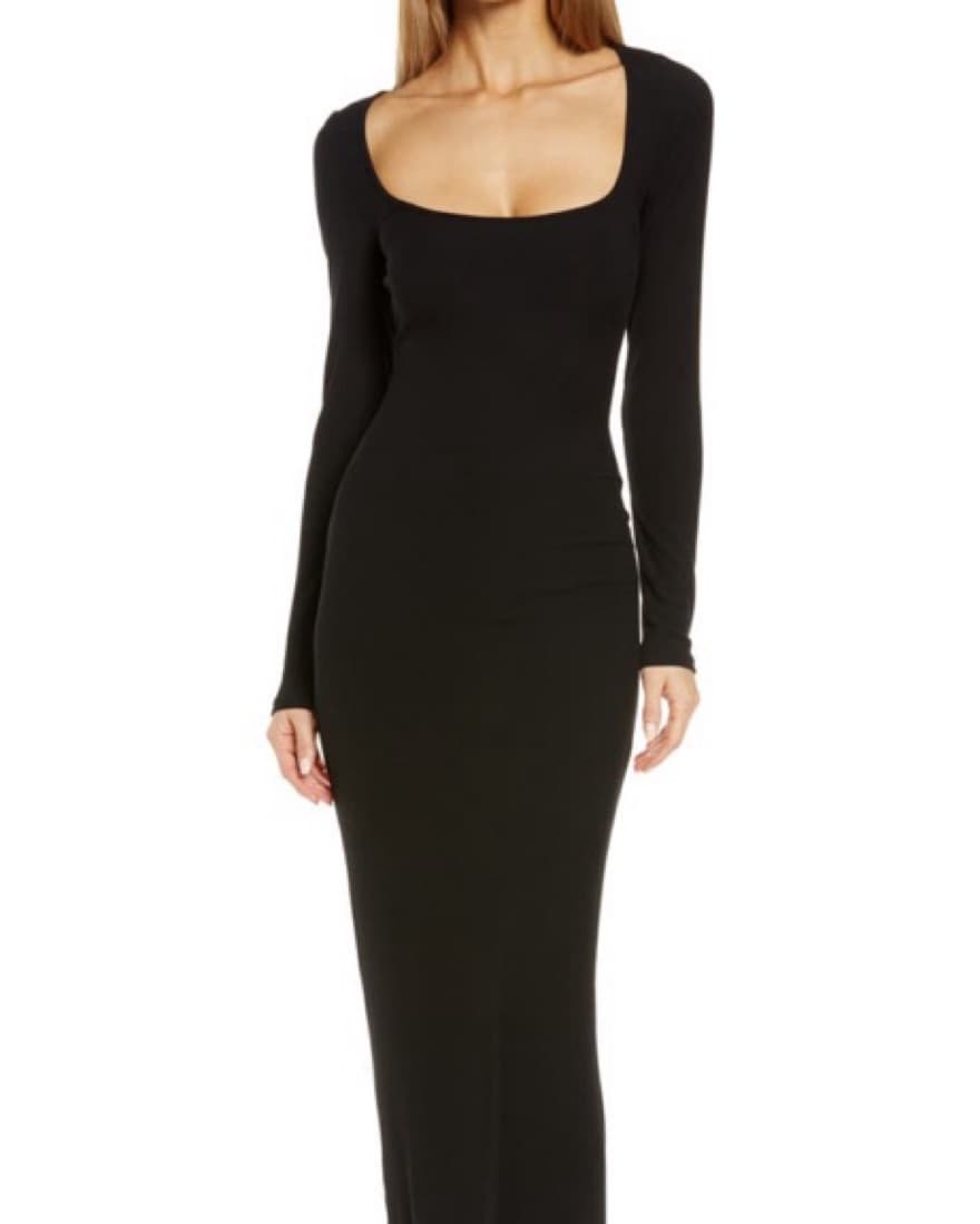 Black skims Long Sleeve Dress  - Image 1