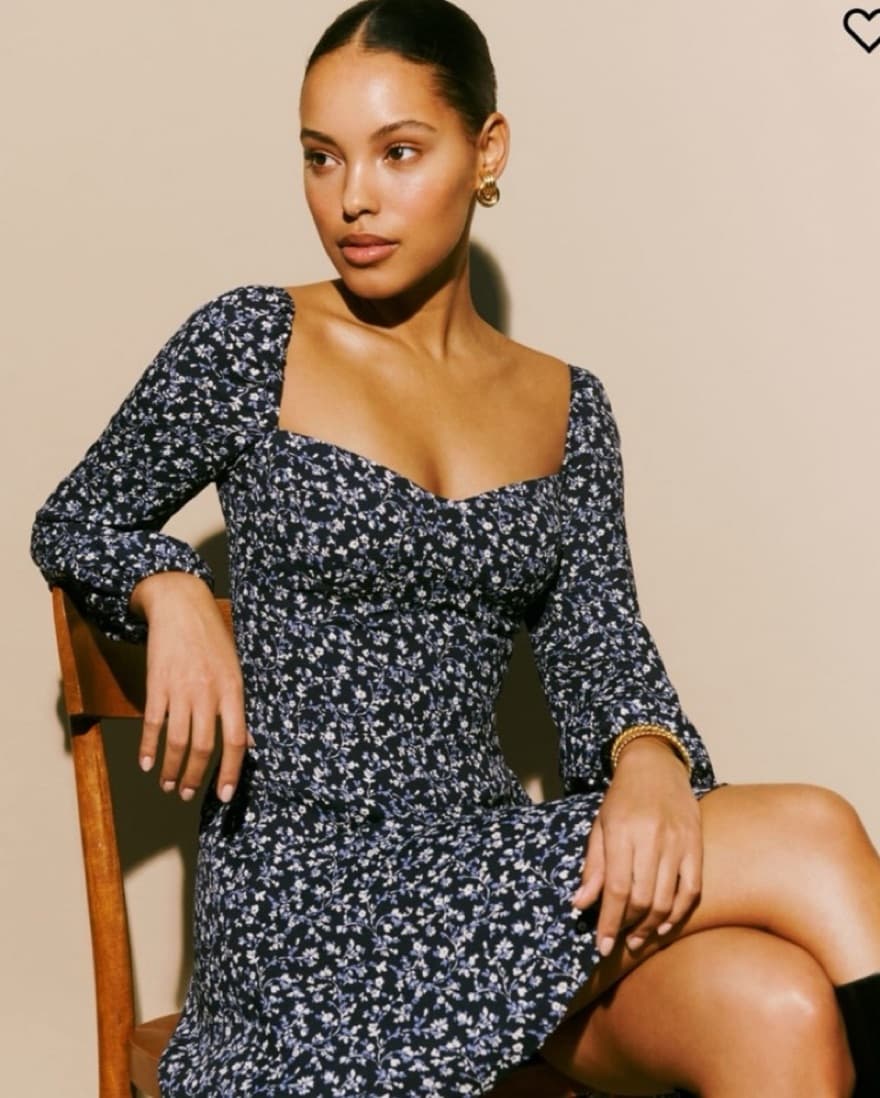 Reformation Mochi Dress Blue - Image 3