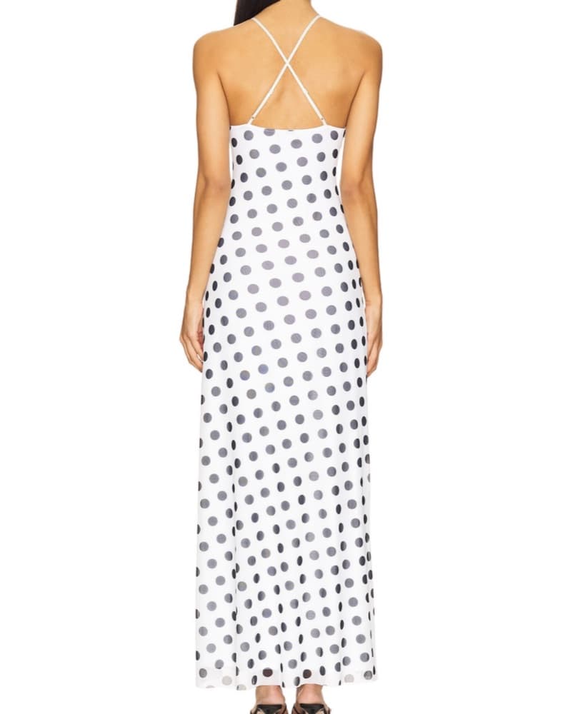 Romy Dress In Blanc Dot - Image 3