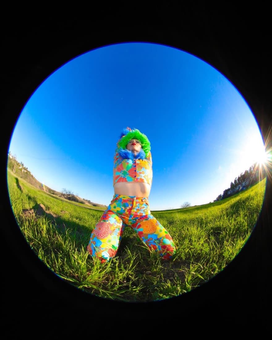 Fuzzy Fur Colorful 70’s Vibe 2 piece Set - Image 2