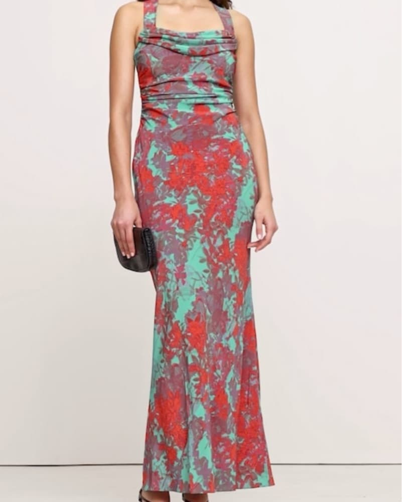 Silk Cowl Neck Maxi Dress  - Image 2