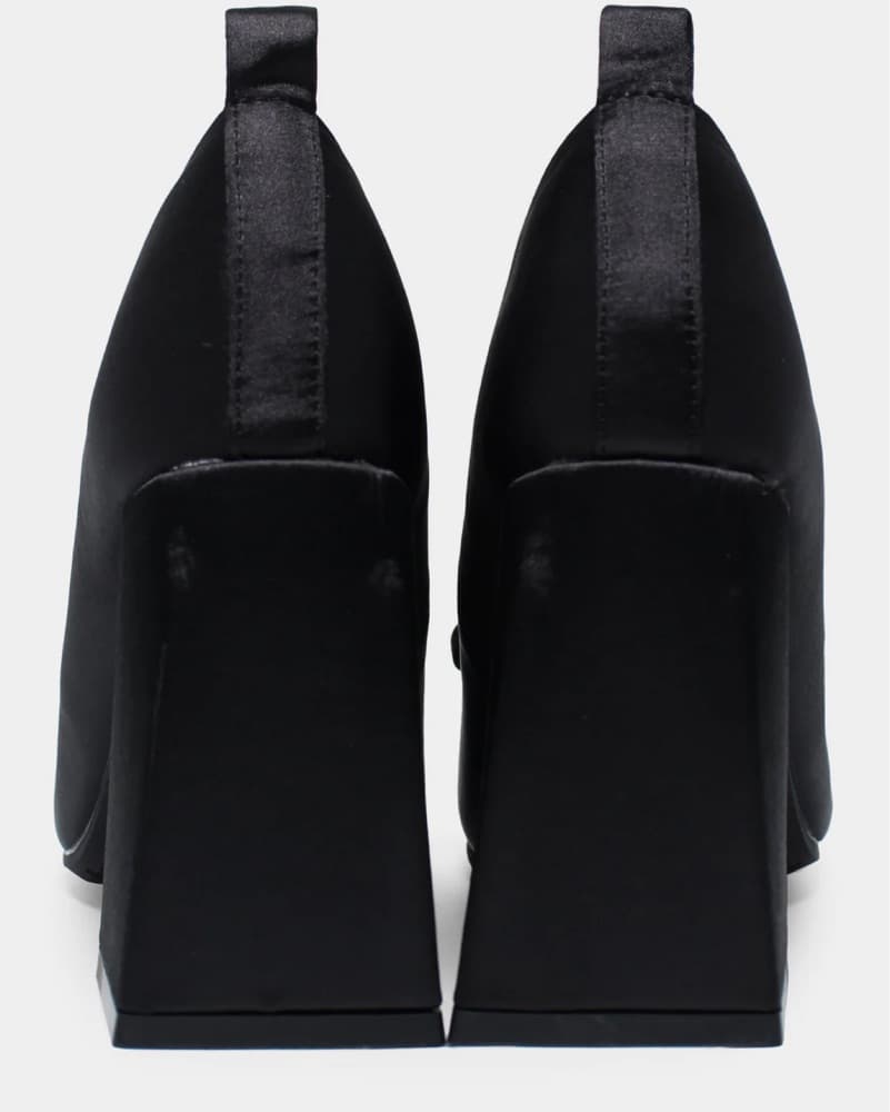 Arwen Platforms In Black Satin  - Image 3