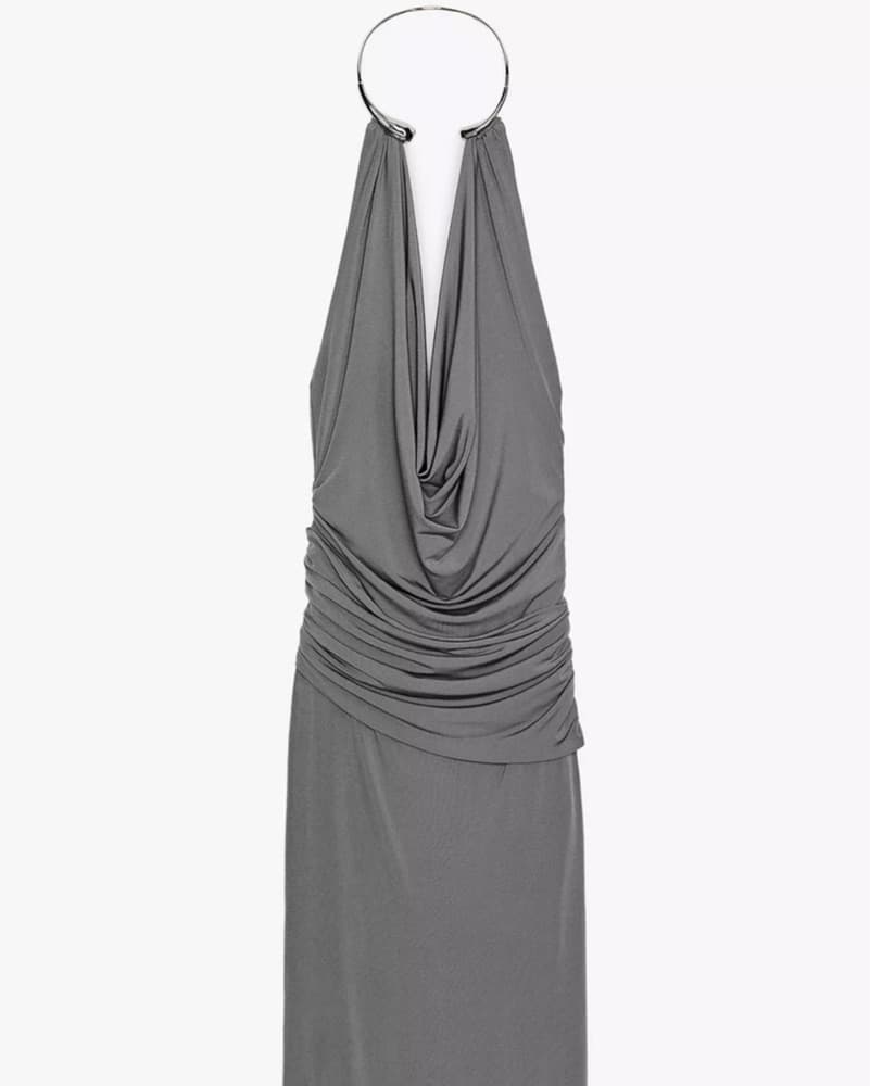 Long Dress With Jewel Collar - Image 4