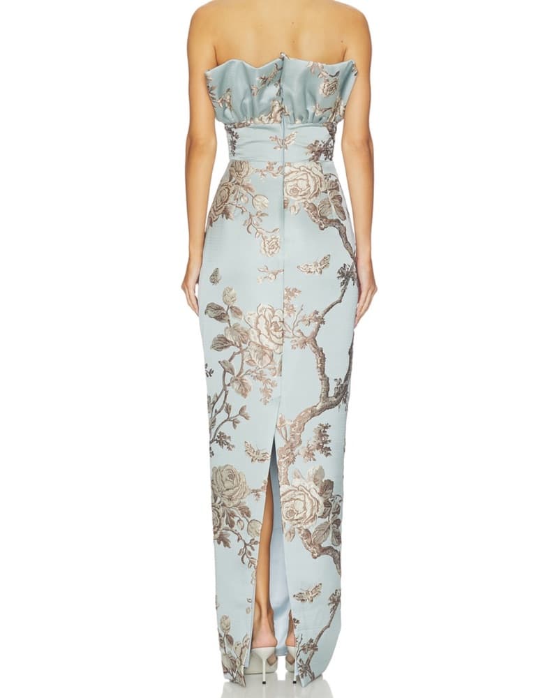 Elegant Floral Embroidered Maxi Dress - Image 6