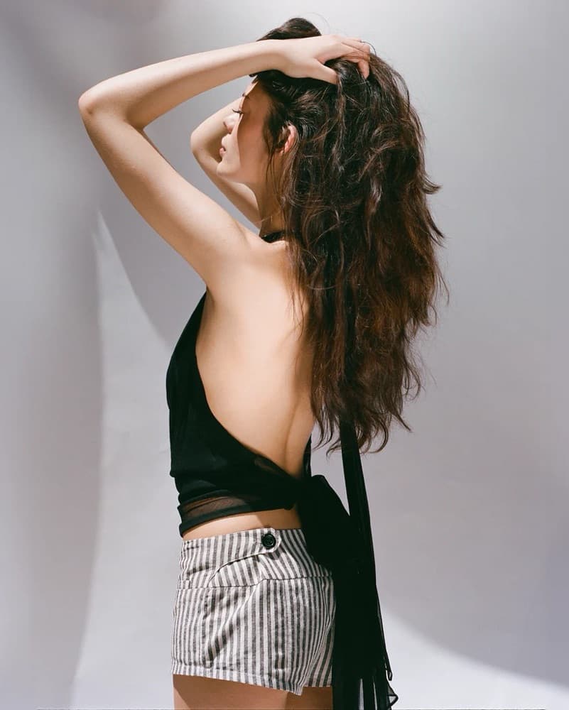 Dana Foley Black Halter Open Back Top - Image 3