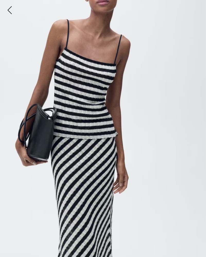 Black And White Striped Matching Set - Image 3