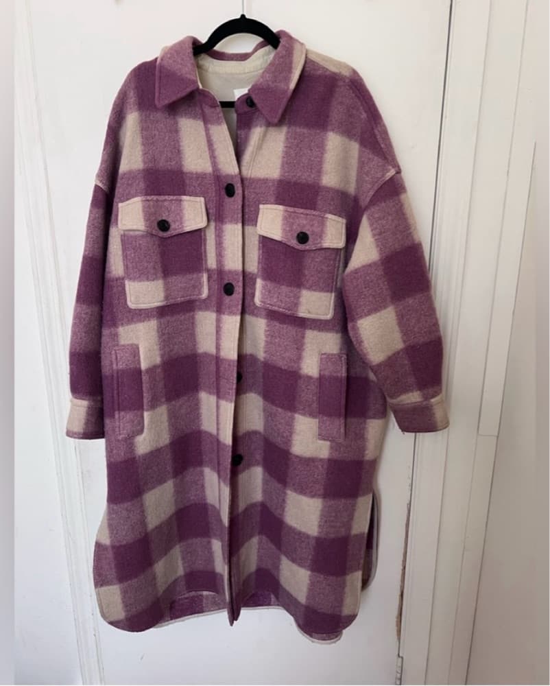 Isabel Marant Flannel Coat Pink Plaid - Image 1
