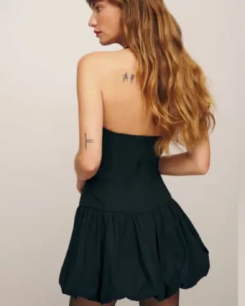 Sleek Black Halter Dress - Image 2