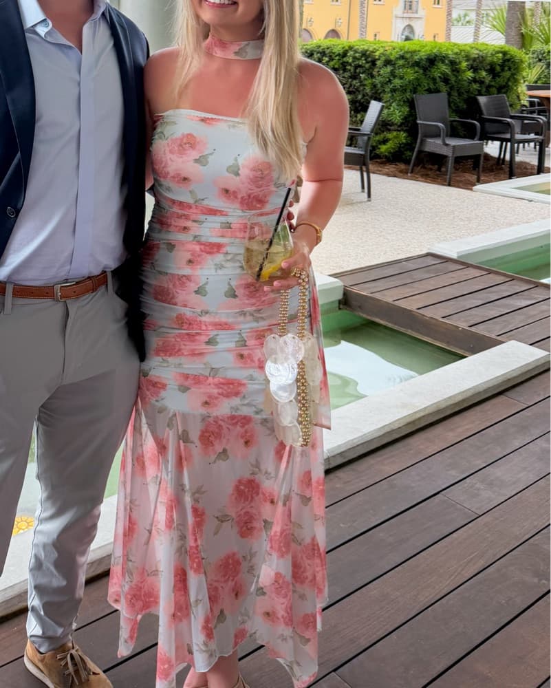 blue floral all in favor dress  - Image 2