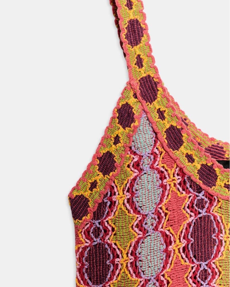 Multicolor Knit Maxi Dress Beach - Image 2