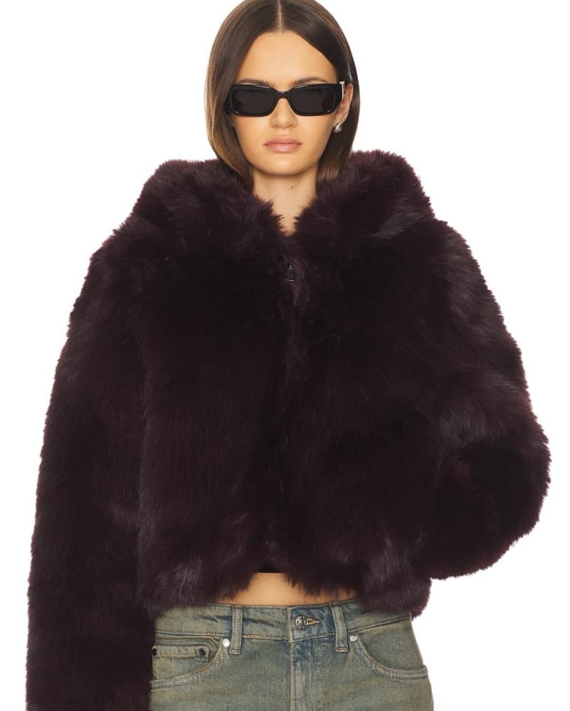 Luxurious Faux Fur Cropped Jacket - Image 1