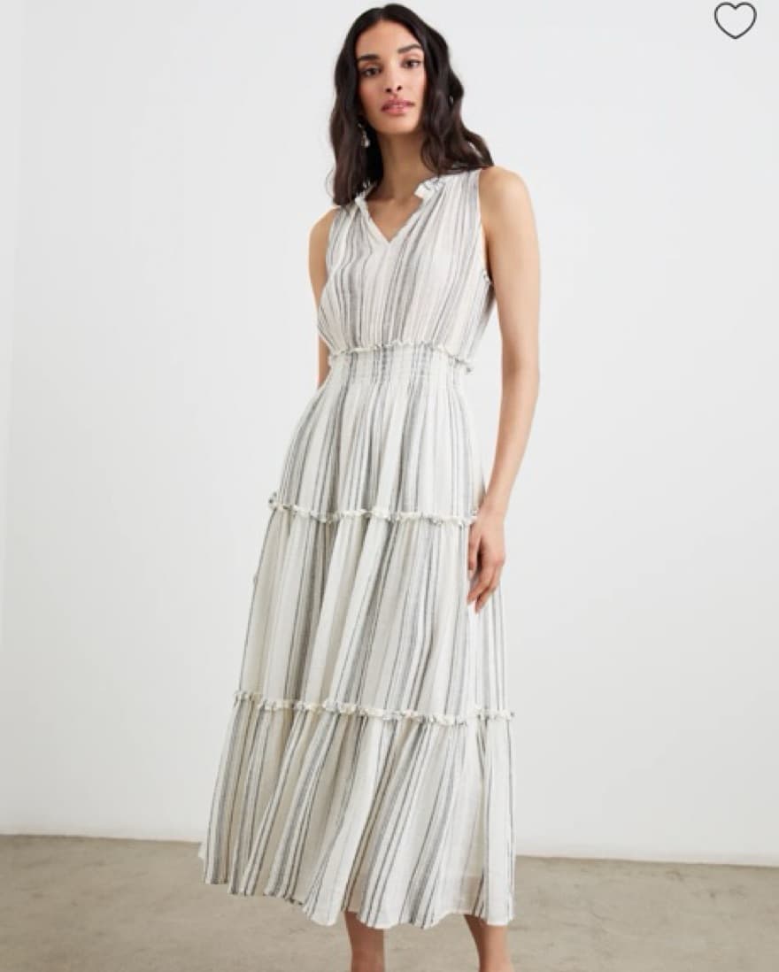 Lou Lou Striped Linen Beach Dress - Image 1