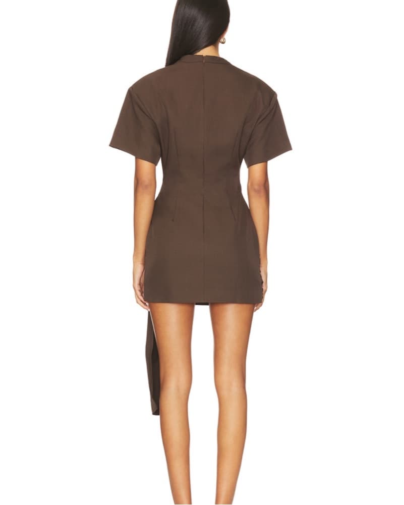 Martini mini dress In Chocolate - Image 3