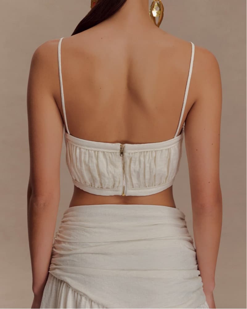 Linen White Tube Top - Image 3