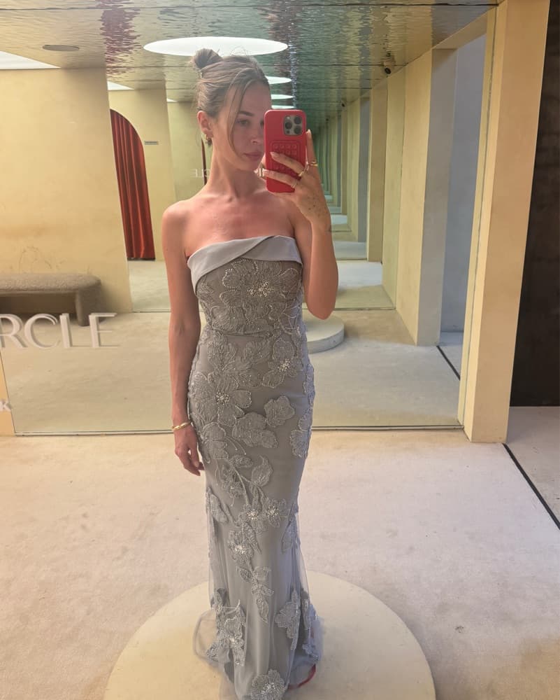 Miss Circle Floral Embroidered Gown - Image 4
