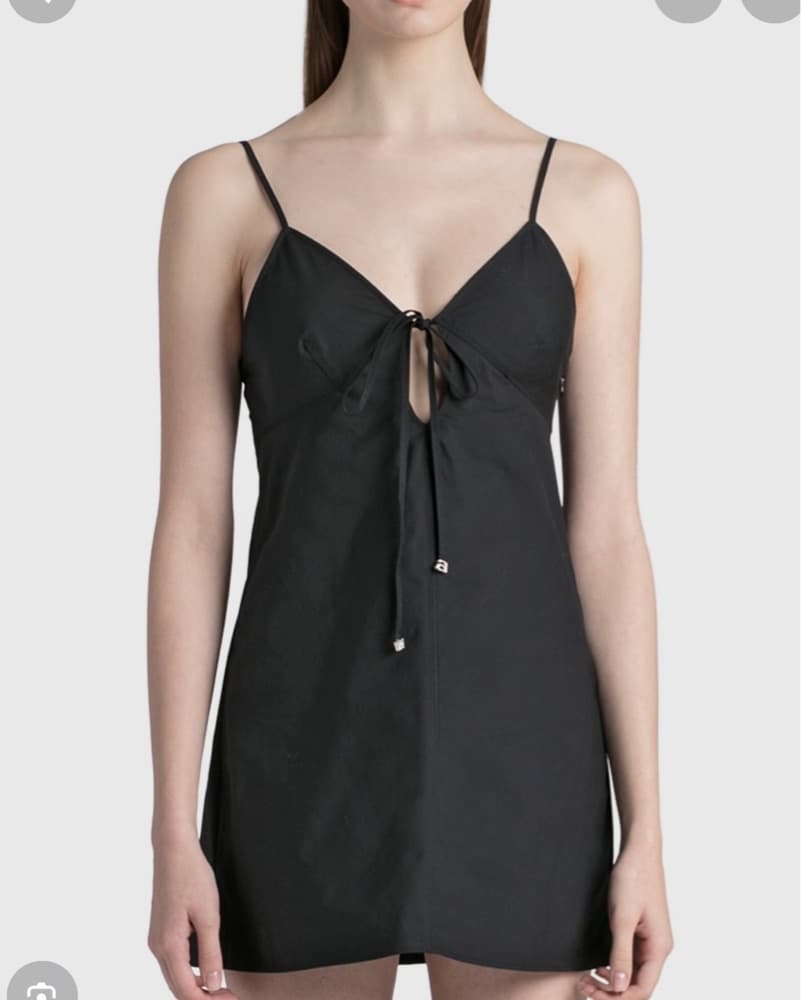 Alexander Wang Black Tie Mini Dress   - Image 1