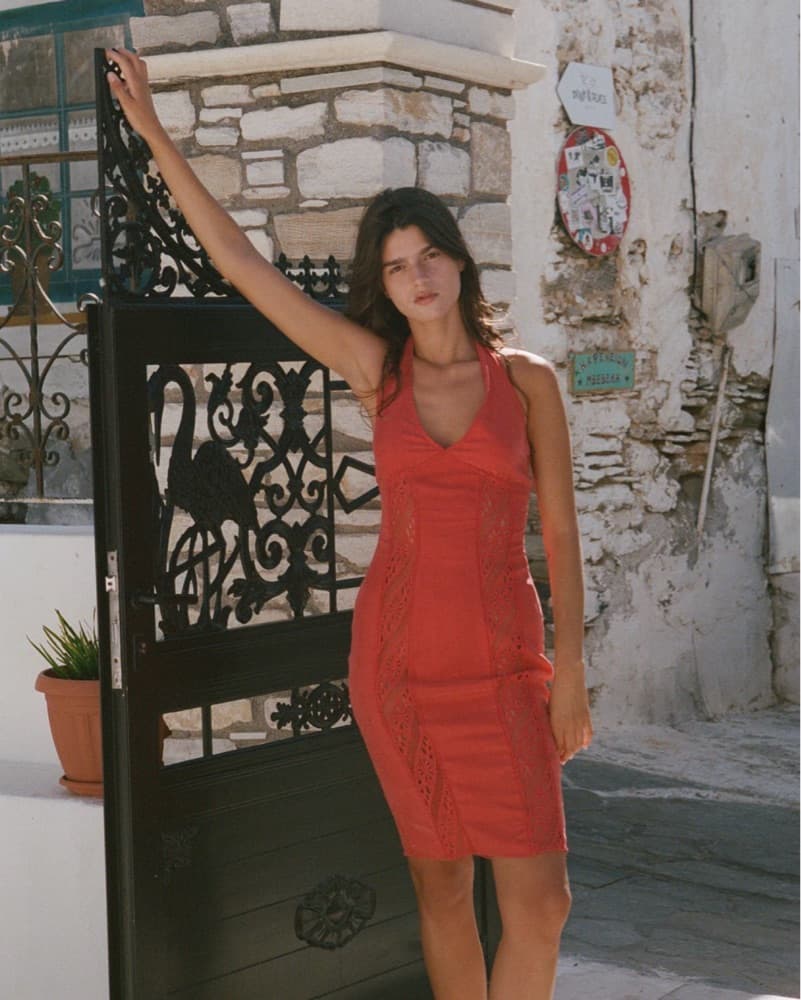 With Jean Scarlett Dress In Coral - Image 3
