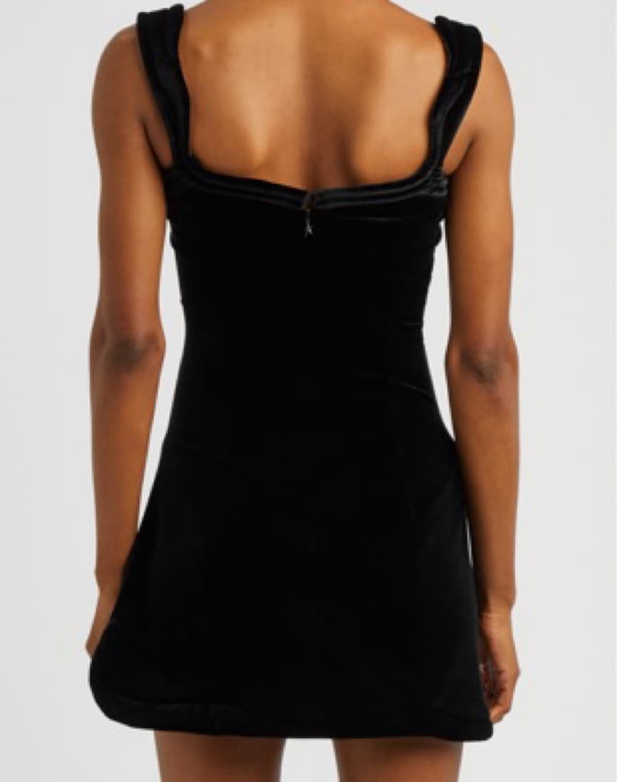 Mugler Velvet Mini Dress - Image 3