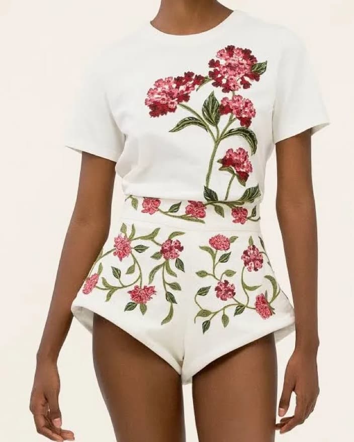 Agua By Agua Bendita Floral Micro Shorts - Image 1