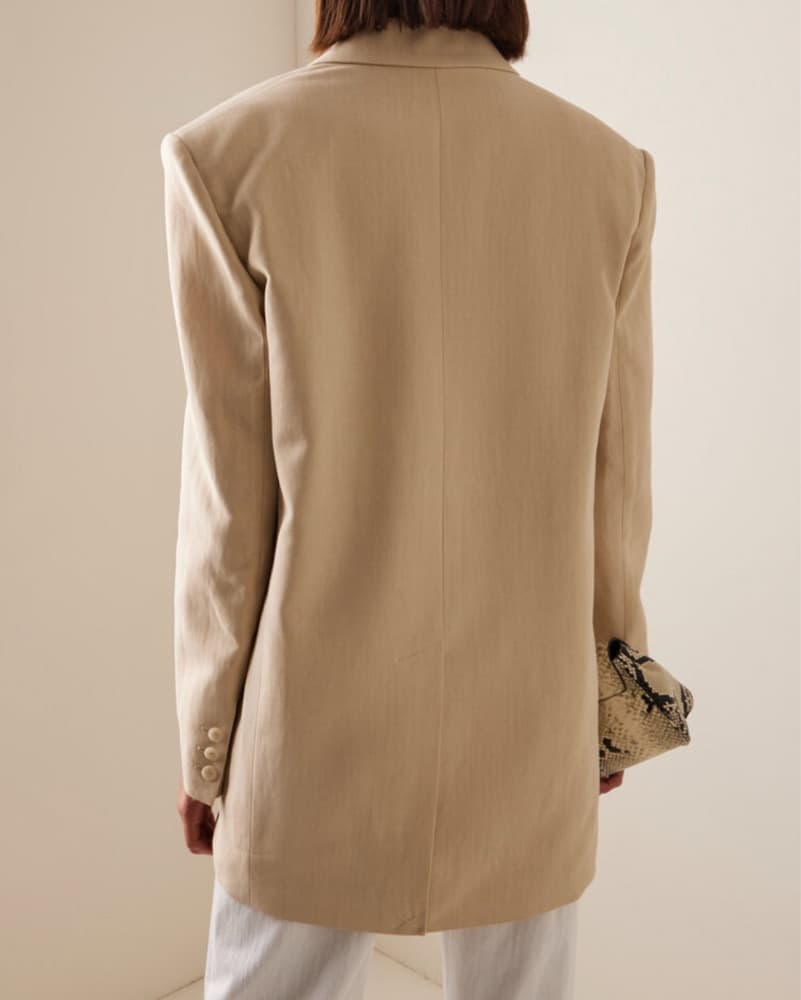 The Frankie Shop Aidan Twill Blazer  - Image 4