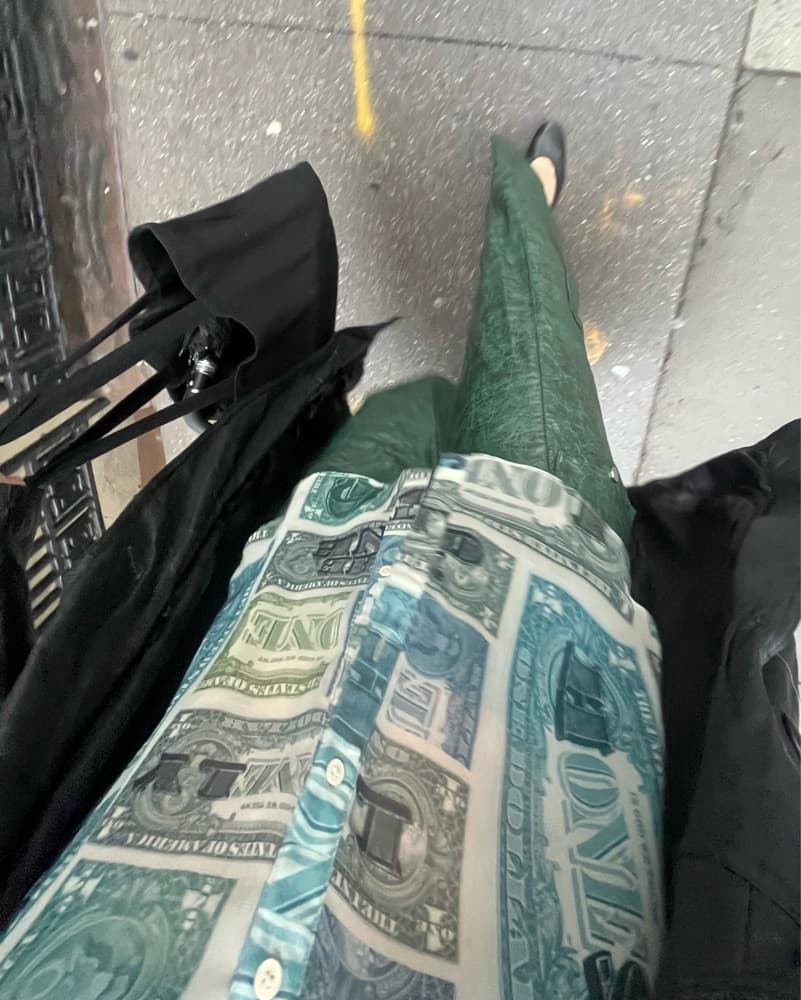 Sheer Money-print Top - Image 4