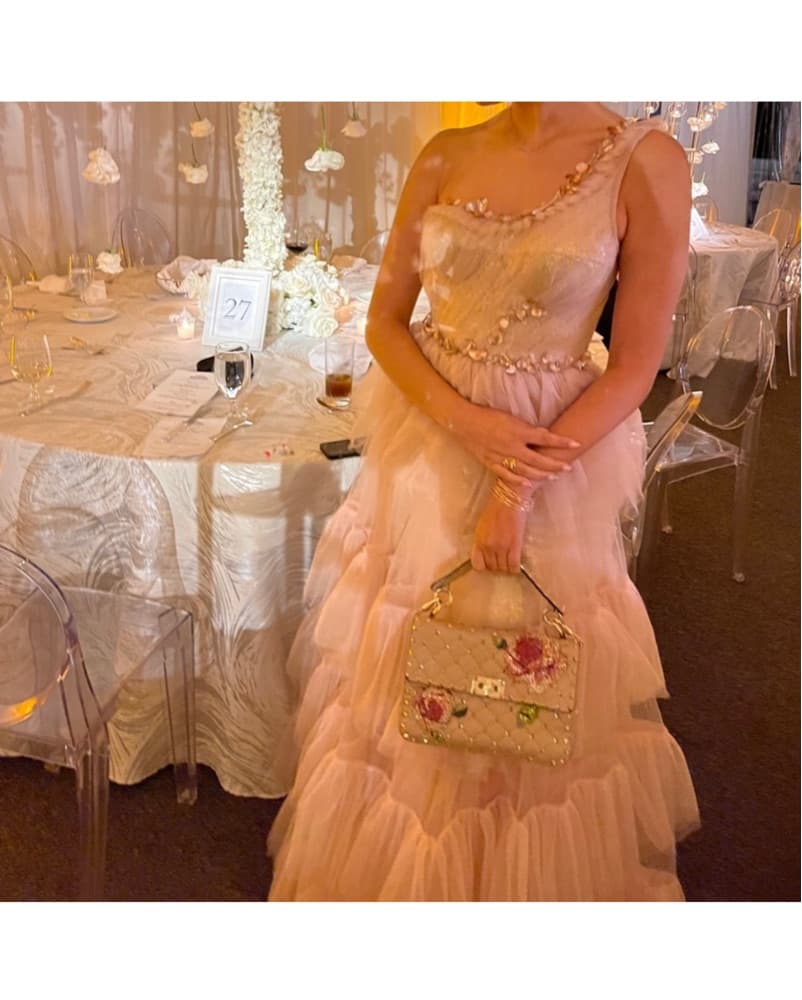 Blush Pink Tulle Gown - Image 3