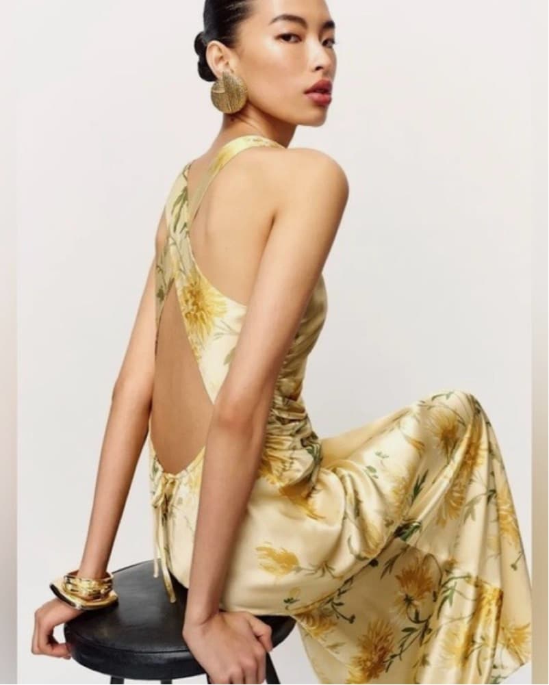 Reformation Silk Dress - Image 4