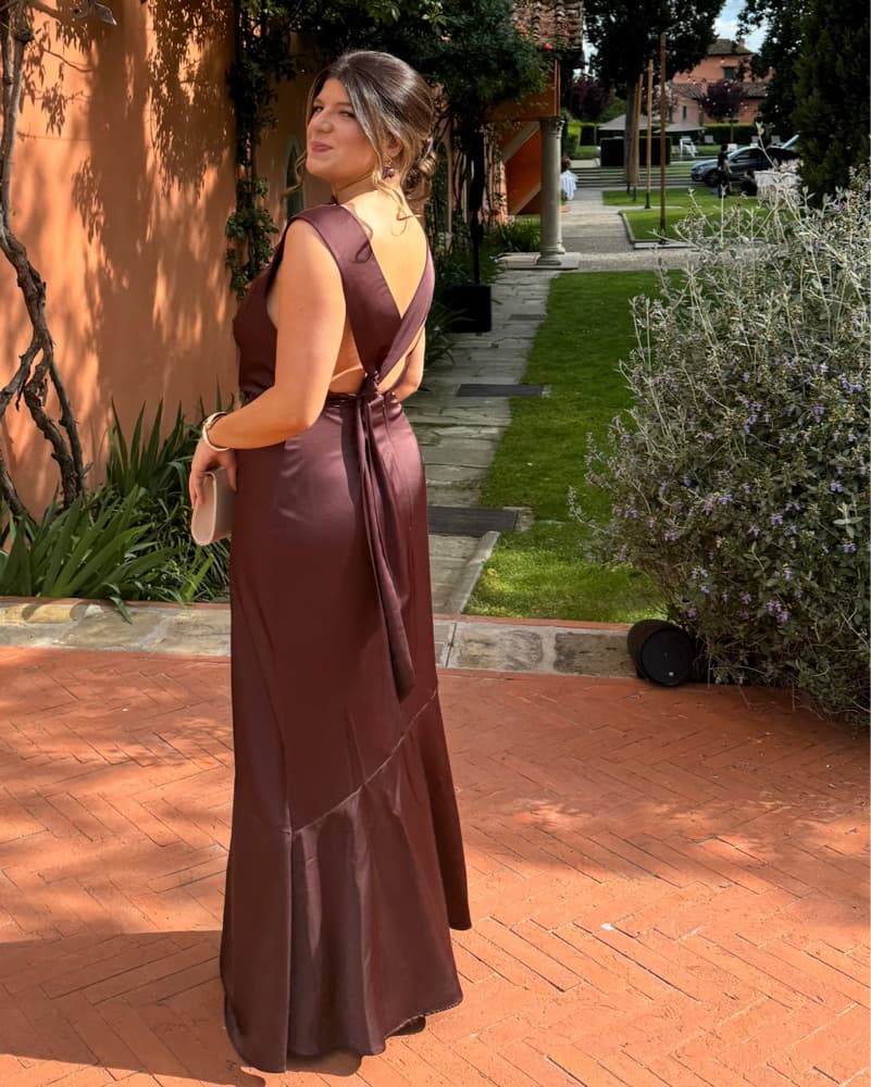 Significant Other Brown Tie Back Dress  - Image 4