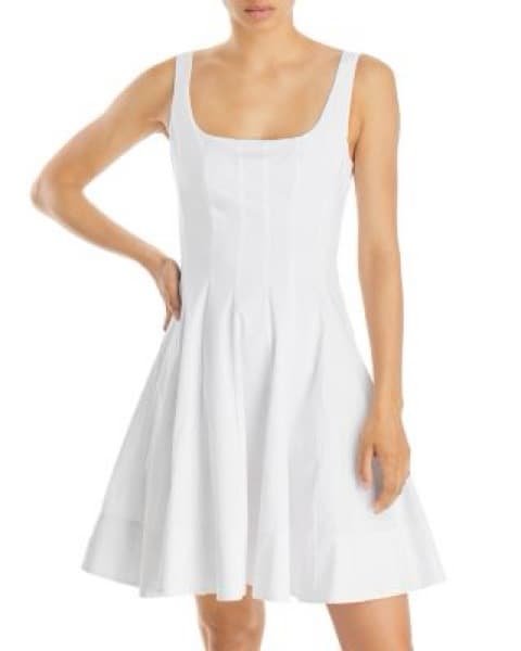 Staud Wells White Mini Dress - Image 4