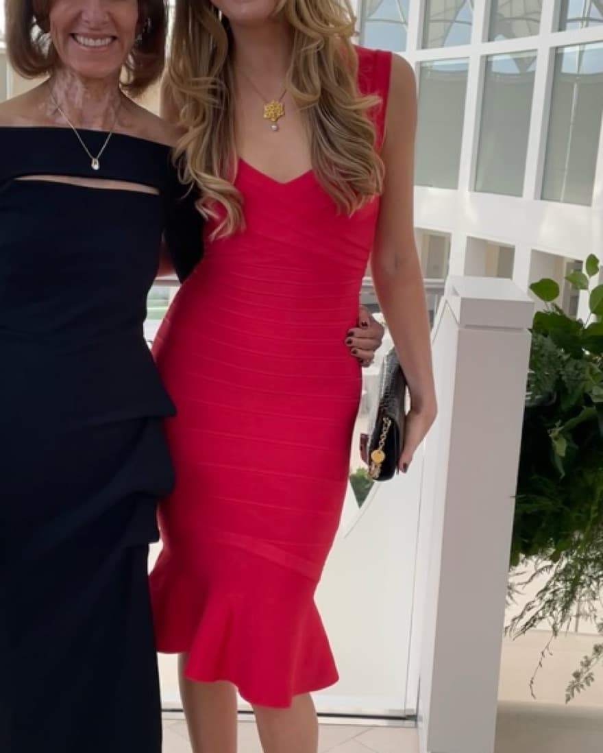 Herve Leger Bandage Dress (Red, XS) - Image 3