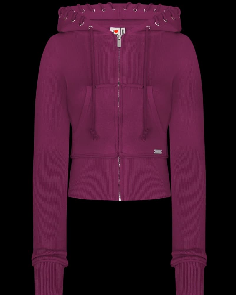 Plum Knit Jogger Set - Image 3