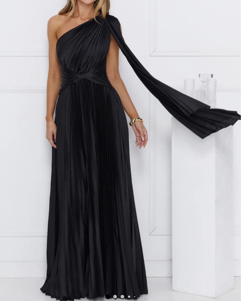 Hello Molly Black One Shoulder Dress - Image 2